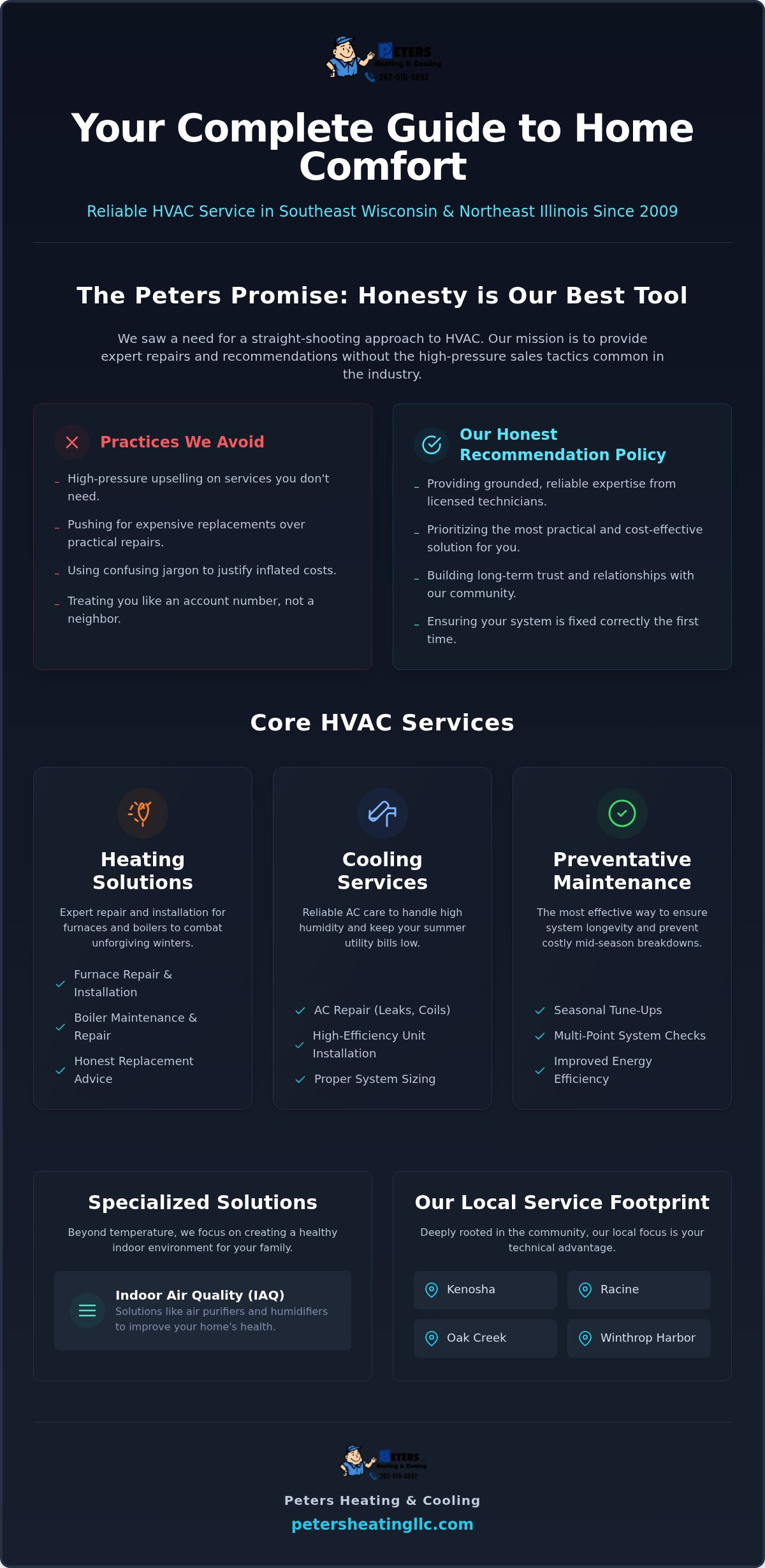 Complete Guide to Peters Heating & Cooling: Reliable HVAC Service in Kenosha and Racine