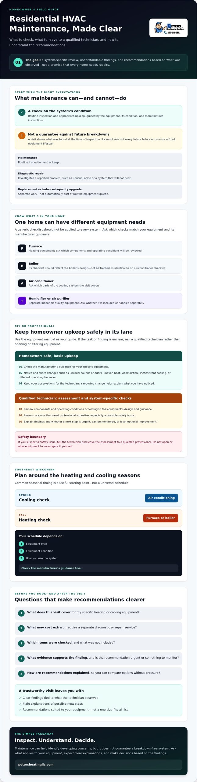 Residential HVAC Maintenance: A Practical Checklist for Homeowners